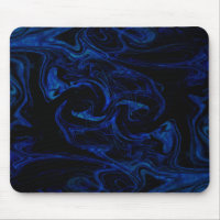 Blue Black Swirl Abstract Smoky Cool