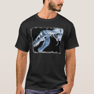 Blue & Black T-Rex X-Ray Bones Photo T-Shirt