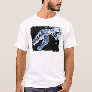 Blue & Black T-Rex X-Ray Bones Photo T-Shirt