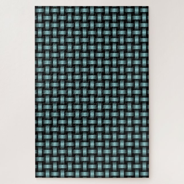 Blue Black Weave Pattern Jigsaw Puzzle (Vertical)