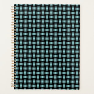 Blue Black Weave Pattern Planner