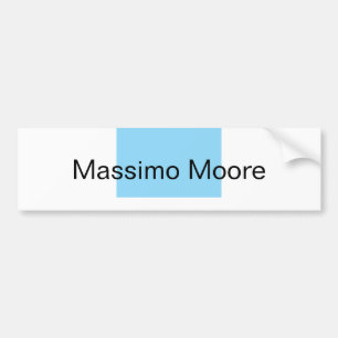 Blue Black White Plain Elegant Own Name Bumper Sticker