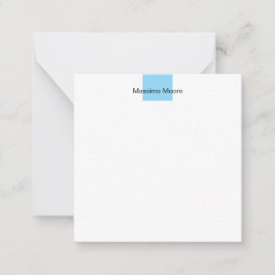 Blue Black White Plain Elegant Own Name Card
