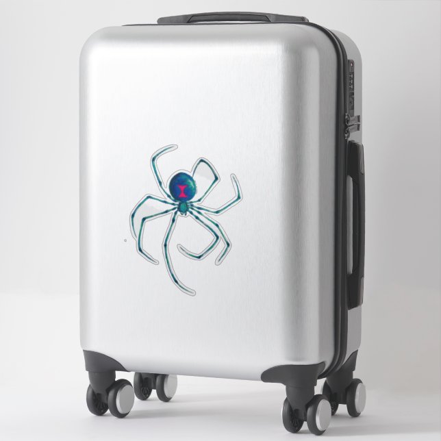 Blue black widow spider (Suitcase)