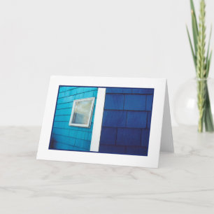 'Blue' Blank Greeting Card