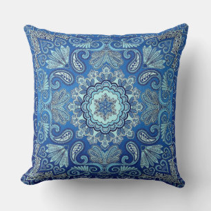 Blue Blend Bandanna Design Country Cushion