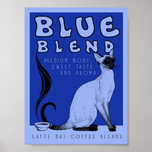 Blue Blend Coffee Poster (Front)