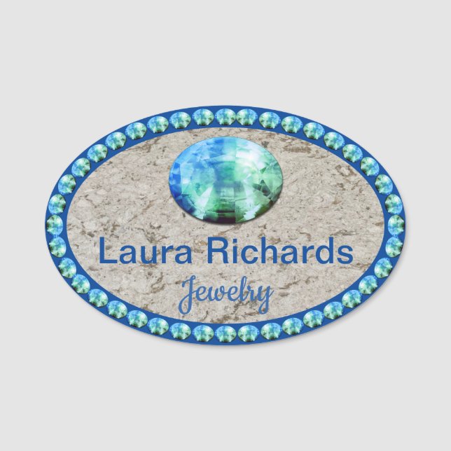 Blue Bling NAME TAG (Front)