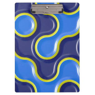 Blue Blob Pattern Clipboard