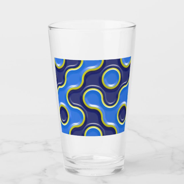 Blue Blob Pattern Glass (Front)