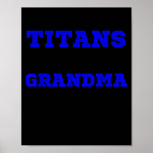 Blue Block Text Grandma Tee  Poster
