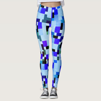 Blue blocks leggings