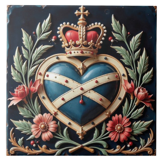 Blue Blood Royale Ceramic Tile (Front)