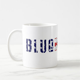 blue blooded american flag coffee mug