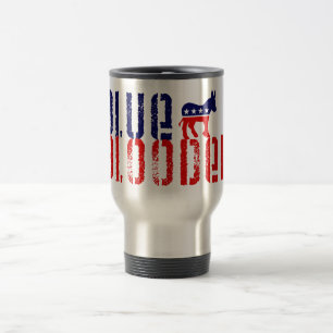 blue blooded democrat travel mug