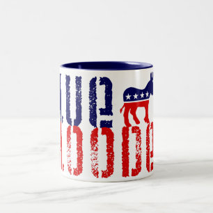 blue blooded democrat. Two-Tone coffee mug