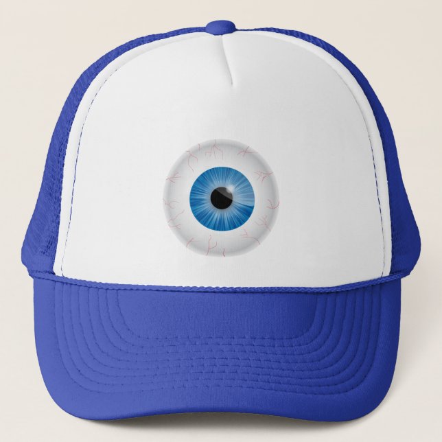 Blue Bloodshot Eyeball Hat (Front)