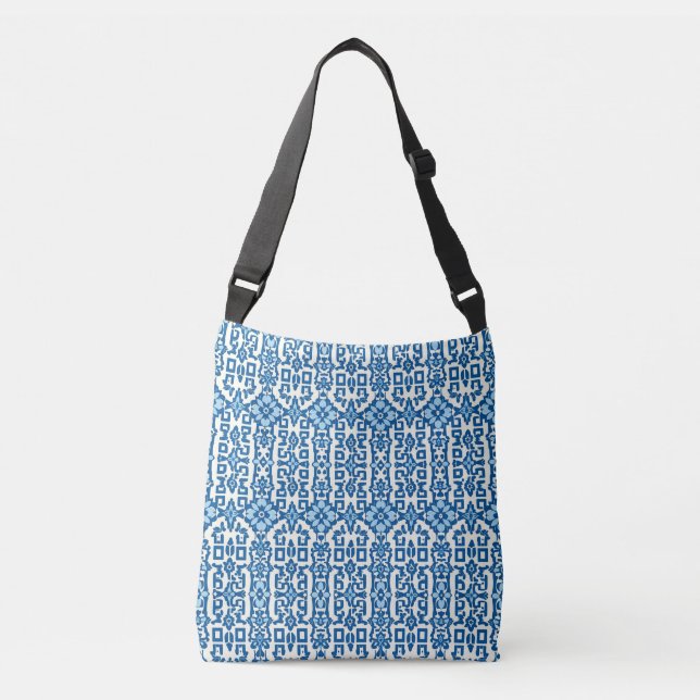 Blue Bloom Crossbody Bag (Front)