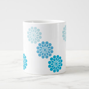 Blue Bloom Large Coffee Mug