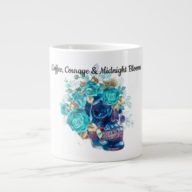 Blue Bloom Requiem Large Coffee Mug (Front)