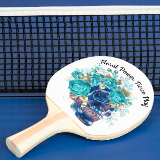 Blue Bloom Requiem Ping Pong Paddle – Artistic Flo