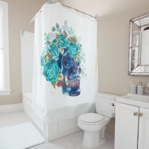 Blue Bloom Requiem Shower Curtain