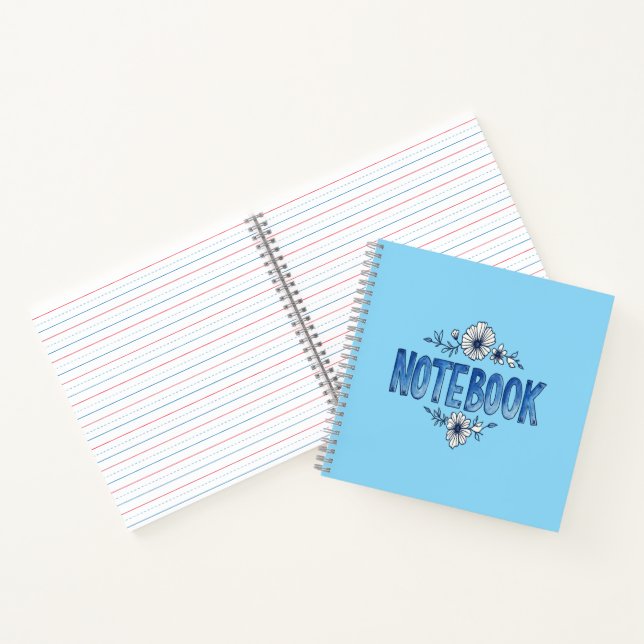 Blue Bloom – Serenity in Every Petal Notebook (Inside)
