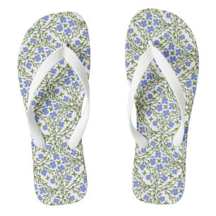 Blue Blooms Ditsy Floral Thongs