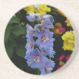 Blue Blooms Photograph Coaster