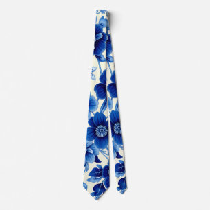 blue blossom cascade tie
