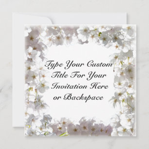 Blue Blossom Invitations Personalised RSVP Cards