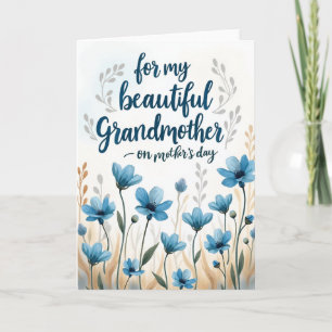 Blue Blossom Mothers Day Art Card