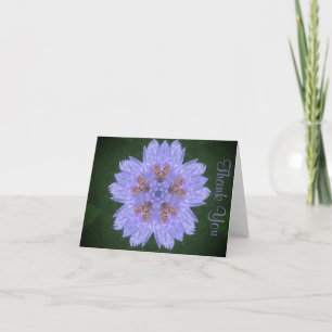 Blue Blossom With Honey Bee Thank You Card