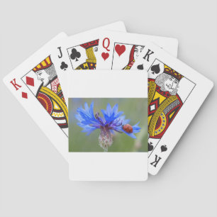 Blue Blossoms Ladybug Peace Love Destiny Art  Vine Playing Cards