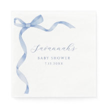 Blue Blow Ribbon Baby Shower
