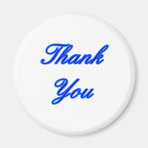 Blue Blue Thank You Design The MUSEUM Zazzle Gifts Magnet