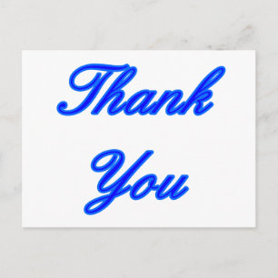 Blue Blue Thank You Design The MUSEUM Zazzle Gifts Postcard