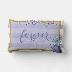 Blue Blueberry  Midsummer Rustic Wedding Forever Lumbar Cushion