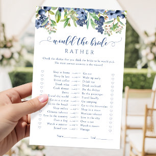 Blue Blueberry Would She Rather Bridal Shower Game
