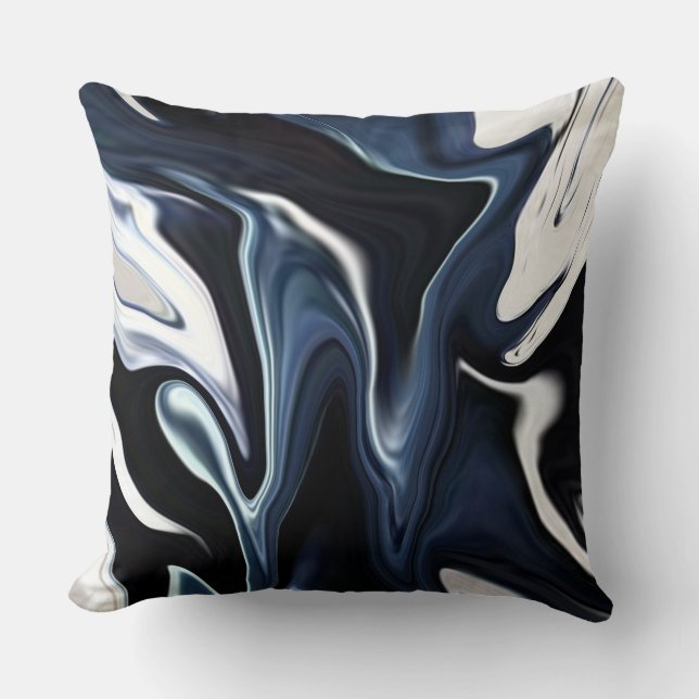 Blue blurred pattern flip flops cushion (Front)