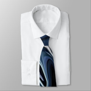 Blue blurred pattern  tie