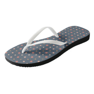 Blue, blush and gold dots thongs