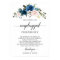 Blue Blush Floral Unplugged Wedding Ceremony Sign