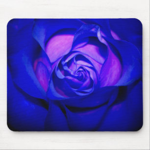 Blue Blushing Rose Mousepad