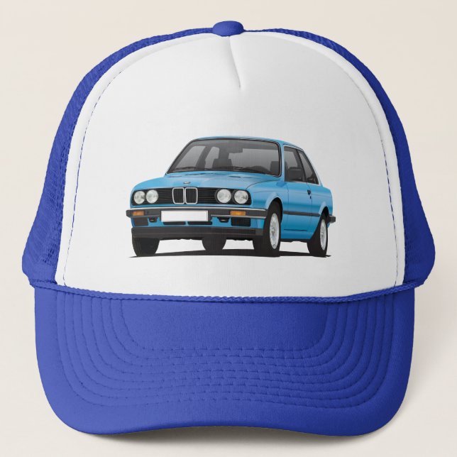 Blue BMW 3 series (E30) Trucker Hat (Front)