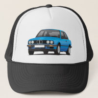 Blue BMW 3 series (E30)