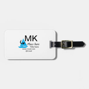 Blue boat black arrow travel agent blog website t luggage tag