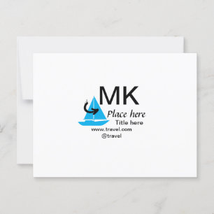 Blue boat black arrow travel agent blog website t postcard