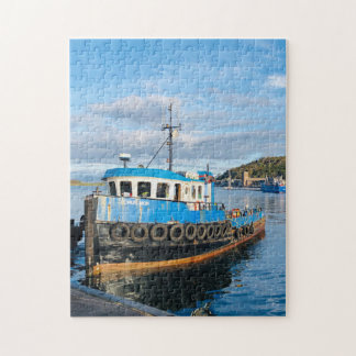 Blue Boat in Oban Harbour Jigsaw Puzzle