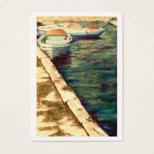 Blue Boats at Llangors Artist Trading Card